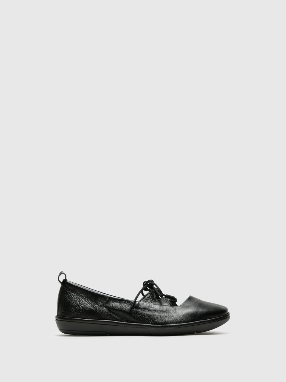 Fly London Black Lace-up Ballerinas